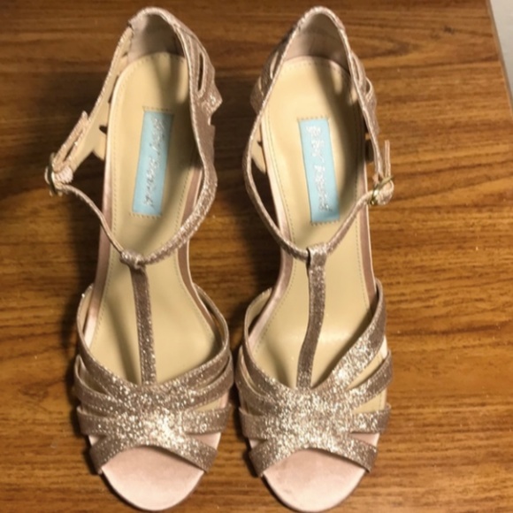 Betsey Johnson Glitter Strappy Sandals - Picture 5 of 9